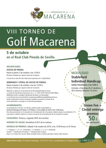 CARTEL TORNEO GOLF 2019