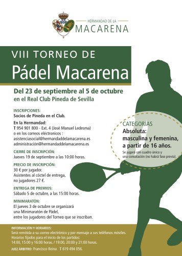 CARTEL TORNEO PÁDEL 2019